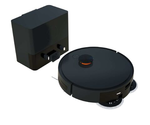 Aspirateur robotisé avec balai à rotation et plancher propre en profondeur avec poste de travail